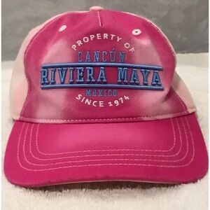 Pier 27 for Cancun Riviera Maya Mexico Adjustable Pink Travel & Beach Ball Cap